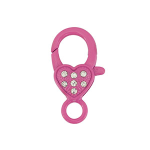 Gekleurde onderdelen voor karabijnslot heart Magenta pink