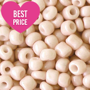 Rocailles 6/0 (4mm) Latte beige