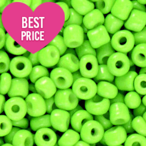 Rocailles 6/0 (4mm) Neon lime green
