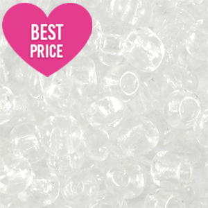 Rocailles 6/0 (4mm) Transparent crystal