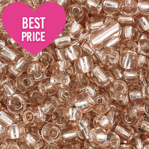 Rocailles 6/0 (4mm) Silverlined light semolina beige