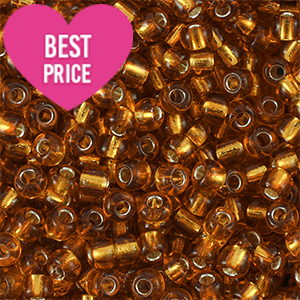 Rocailles 6/0 (4mm) Silverlined copper brown