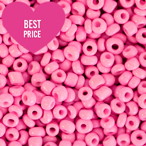 Rocailles 8/0 (3mm) Deep pink