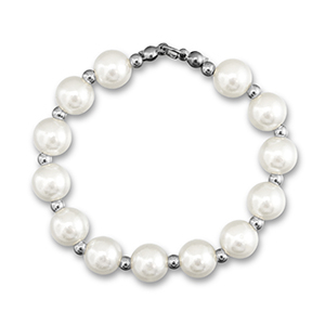 Statement hangers pearl chain White-silver