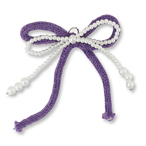Statement hangers double bow White-purple