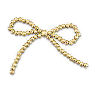 Statement hangers beaded bow Gold