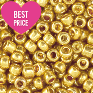 Rocailles 12/0 (2mm) Metallic shine gold