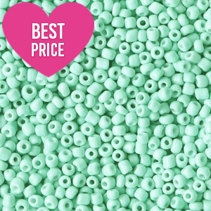 Rocailles 12/0 (2mm) Mint turquoise