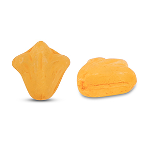 Tsjechische kralen lily flower 9x8mm Matt orange