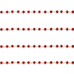 Benodigdheden van Stainless steel Roestvrij staal (RVS) jasseron round Gold-red