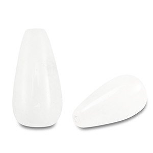 Kralen natuursteen kwarts drop White