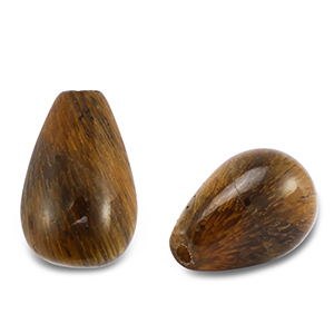 Kralen natuursteen tijgeroog drop Golden brown
