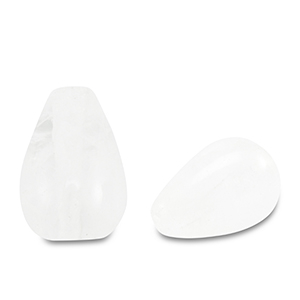 Kralen natuursteen glas drop White