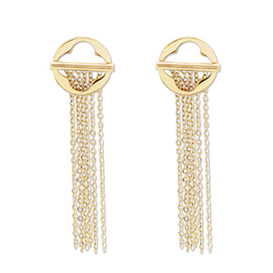 Oorbellen van Stainless steel Roestvrij staal (RVS) oorstekers Gold