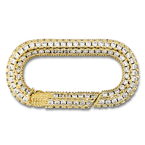 Brass TQ metaal slot oval Gold