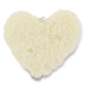Statement hangers pompom heart off white