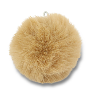 Statement hangers pompom light brown