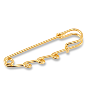 Metaal onderdelen ornamental pin met 3 ogen Gold