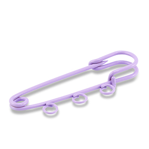 Gekleurde onderdelen ornamental pin met 3 ogen Purple