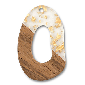 Hangers van hout irregular Transparent-gold-brown