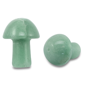 Hangers van natuursteen aventurijn kwarts mushroom Jade green