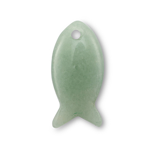 Hangers van natuursteen kwarts fish Jade green