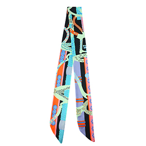 Bandana sjaal with vibrant print Multicolour-mint green-orange