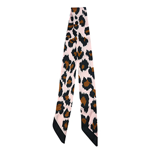 Bandana sjaal with leopard print Light pink-brown-black