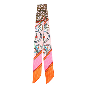 Bandana sjaal with vibrant print Light pink-orange-pink
