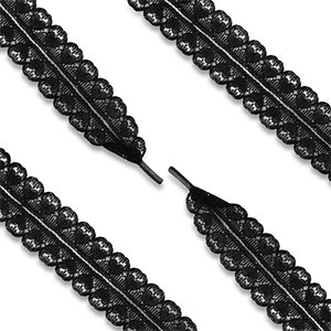 Musthave veters lace with heart Black