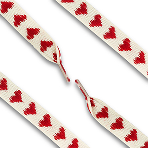 Musthave veters with heart Off white-red