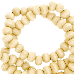 Houten kralen 6mm rond Nature hout-natural brown