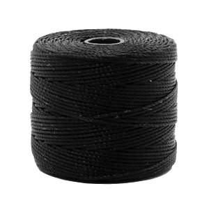 Nylon S-Lon rijgdraad 0.5mm Black