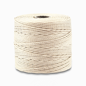 Nylon S-Lon rijgdraad 0.5mm Vanilla cream white