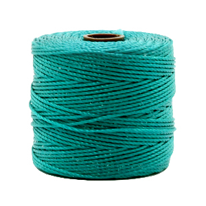 Nylon S-Lon rijgdraad 0.5mm Teal green