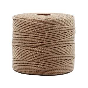 Nylon S-Lon rijgdraad 0.5mm Medium brown
