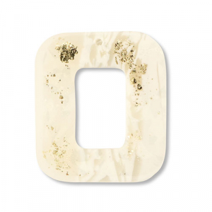 Hangers van polymeer square Off white-beige-gold