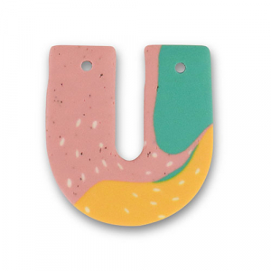 hangers van polymeer U-shaped Green-pink-ochre yellow