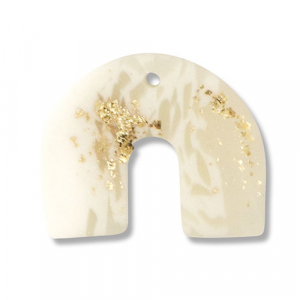 hangers van polymeer arch Off white-beige-gold