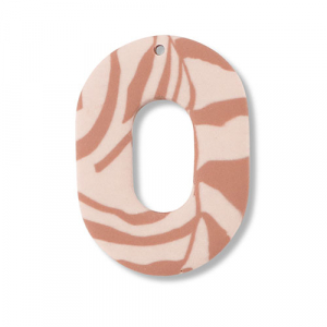 hangers van polymeer ovaal Light peach pink-light brown