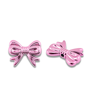 Kralen metallook bow Pink metallic