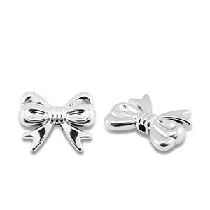 Kralen metallook bow Silver metallic