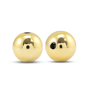 Kralen metallook round 12mm Gold metallic