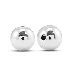 Kralen metallook round 12mm Silver metallic