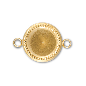 BY31&reg; Tussenstuk van Stainless steel Roestvrij staal (RVS) met setting voor SS39 puntsteen Gold