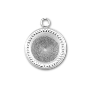 BY31&reg; Bedels van Stainless steel Roestvrij staal (RVS) met setting voor SS39 puntsteen Silver