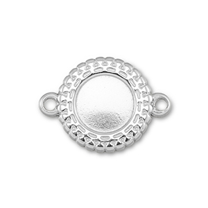 BY31&reg; Tussenstuk van Stainless steel Roestvrij staal (RVS) met setting voor SS34 flatback Silver