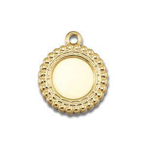 BY31&reg; Bedels van Stainless steel Roestvrij staal (RVS) met setting voor SS34 flatback Gold