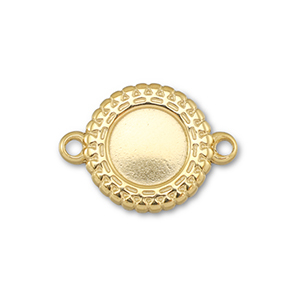 BY31&reg; Tussenstuk van Stainless steel Roestvrij staal (RVS) met setting voor SS30 flatback Gold