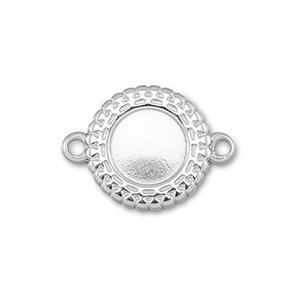 BY31&reg; Tussenstuk van Stainless steel Roestvrij staal (RVS) met setting voor SS20 flatback Silver